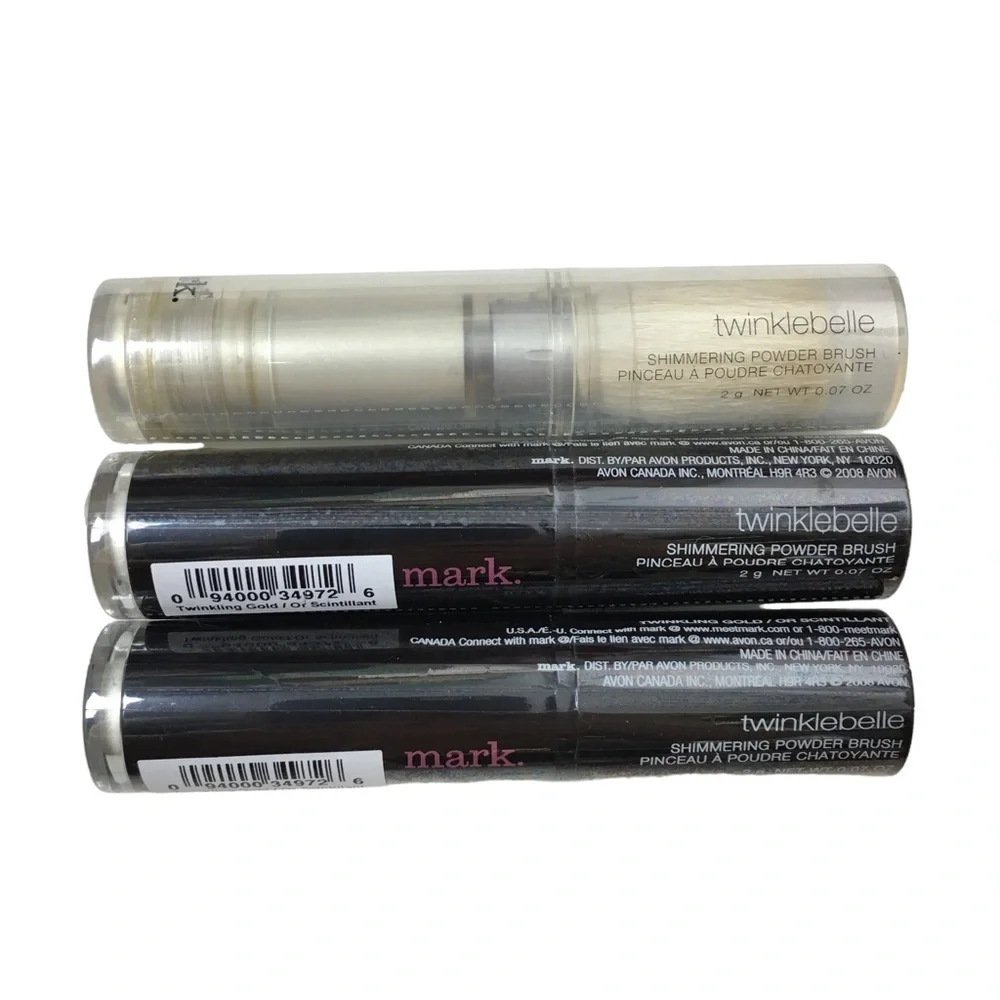 mark. Lot of 3 Twinklebelle Shimmering Powder Brush Twinkling Gold Highlighter